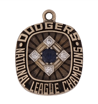 1977 Los Angeles Dodgers National League Champions 14K Gold Pendant with Diamonds